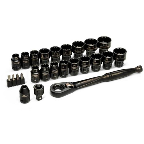 Pass-Thru Ratchet & Socket Set, 25 Pcs, 3/8" Drive Size - Gearwrench GWX6PT25