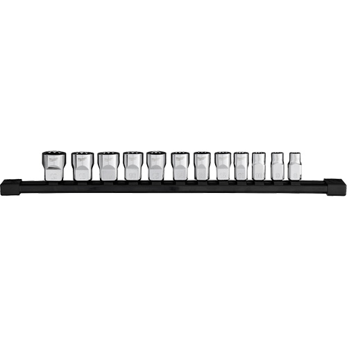 12-Point Metric Socket Set, 12 Pcs, 3/8" Drive Size - Milwaukee 48-22-9520