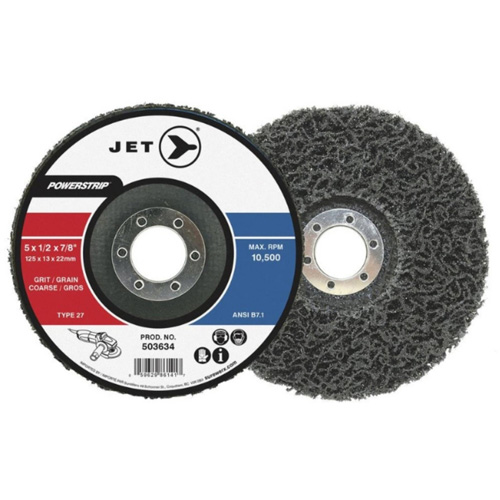 POWERSTRIP XCL T27 Surface Preparation Depressed Centre Wheel, 5" Dia., Coarse Grit - JET 503634
