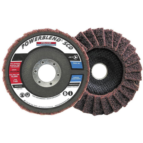 POWERBLEND SCD Surface Conditioning Flap Disc, 5" x 7/8", Type 29, Medium Grit - JET 503525