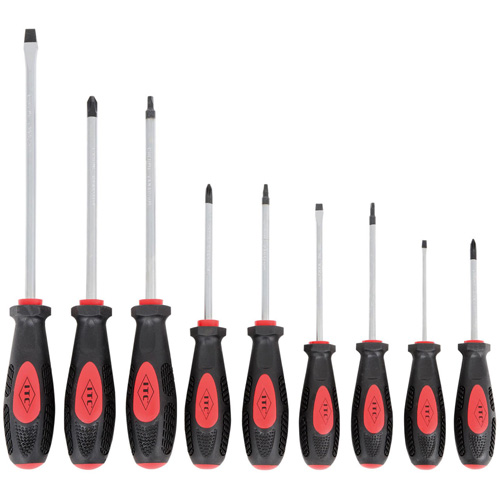Jeu de tournevis ergonomiques IESD-9S, 9 mcx, Magn&eacute;tique - ITC 020906