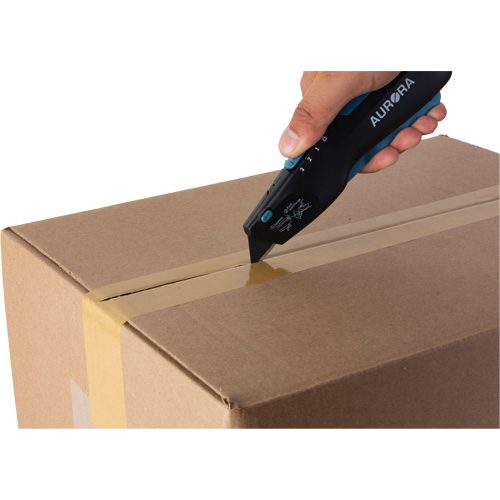 READYEDGE Retractable Safety Knife, Stainless Steel, Heavy-Duty, Plastic/Aluminum Handle - Aurora Tools 