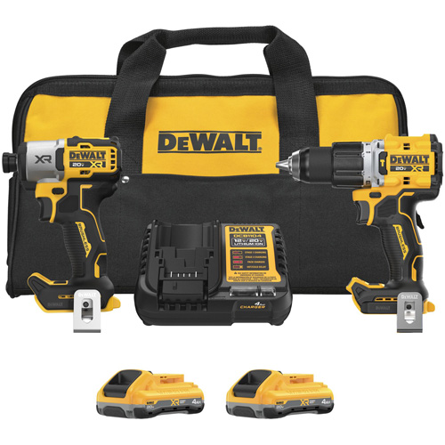 Ensemble 2 outils tournevis &agrave; chocs/perfomarteau XR avec bloc-piles POWERPACK, 20 V - DEWALT DCK250QQ2