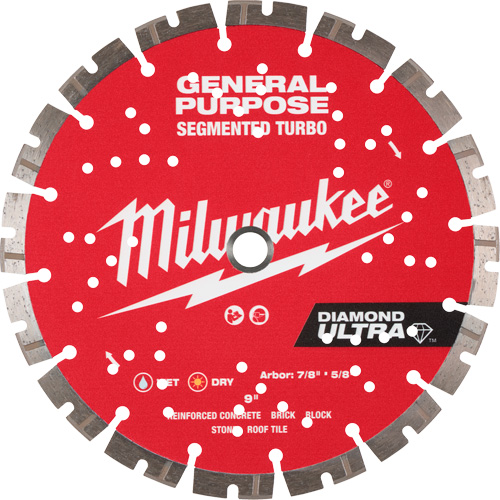 DIAMOND ULTRA Segmented Turbo General Purpose Diamond Blade - Milwaukee 49-93-7532