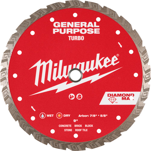 DIAMOND MAX Turbo General Purpose Diamond Blade - Milwaukee 49-93-9109