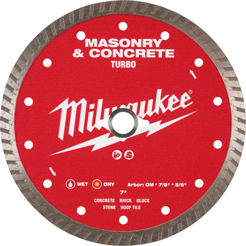 Lame turbo en diamant dentel&eacute;e pour maçonnerie et b&eacute;ton - Milwaukee 49-93-9407