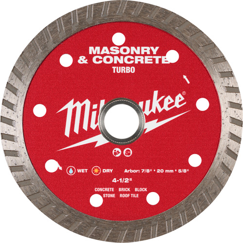 Turbo Masonry & Concrete Diamond Blade - Milwaukee 49-93-9404