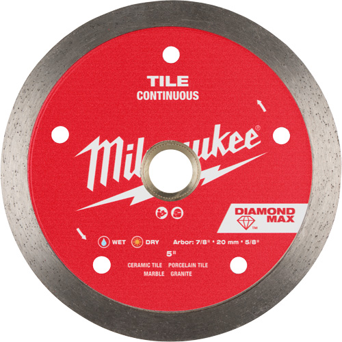 Lame diamant&eacute;e continue pour tuile DIAMOND MAX - Milwaukee 49-93-9205