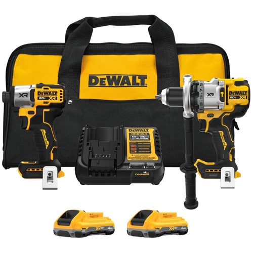 MAX* XR&reg; 3-Speed Hammer Drill & Impact Driver 2-Tool Combo Kit with XR POWERPACK Batteries, Lithium-Ion, 20 V - DEWALT DCK2101QQ2