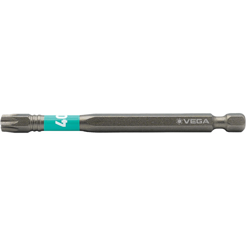 Impactech&reg; Power Bit, Torx, T-40 Tip, 1/4" Drive Size, 3-1/2" Length - Vega T190T40A