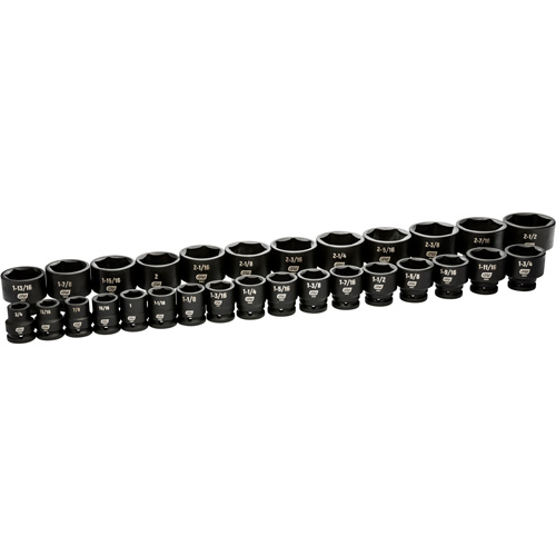 Jeu de douilles SAE &agrave; 6 pans, 29 Mcx, Chocs, Prise de 3/4" - Gearwrench 84035