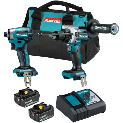 LXT Brushless Cordless Impact Driver & Hammer Drill/Driver Combo Kit, 18 V - Makita DLX2516TX1