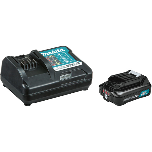 Trousse de d&eacute;marrage avec batterie 2 Ah 12Vmax CXT et chargeur standard, 12 V, Lithium-ion - Makita 199645-0