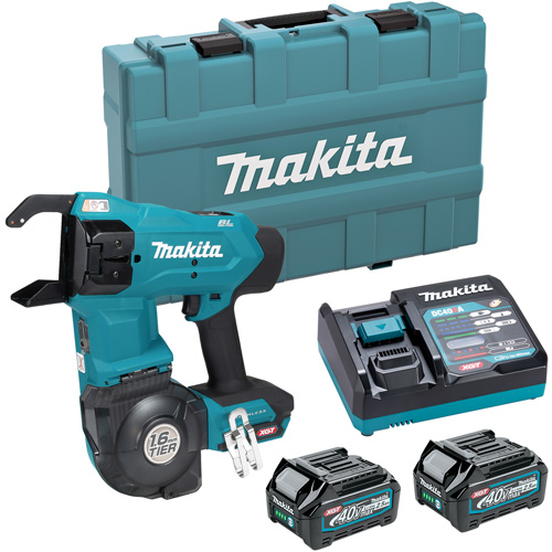 40Vmax XGT Brushless Rebar Tying Tool with Batteries Kit - Makita TR001GD201
