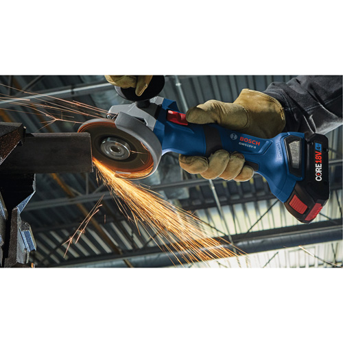 Brushless Angle Grinder with Slide Switch, 4-1/2" Wheel, 18 V - Bosch GWS18V-8N