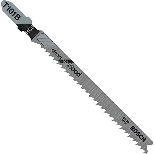 Lames de scie sauteuse, Acier au carbone, Tige en T, 4" lo, 10 dents par pouce - Bosch T101B