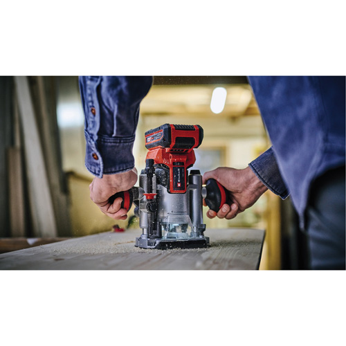 Professional Cordless Compact Router with Fixed Base & Plunge Base (Tool Only) - Einhell 4350413