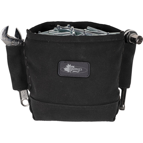 Phantom Collection Nut & Bolt Bag with 2 Sleeves, Canvas, 3 Pockets, Black - Kuny's 59140