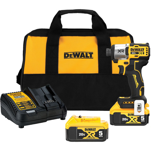MAX* XR&reg; 3-Speed Impact Driver Kit, 1/4", 1825 in-lbs Max. Torque, 20 V, Lithium-Ion - DEWALT DCF845P2
