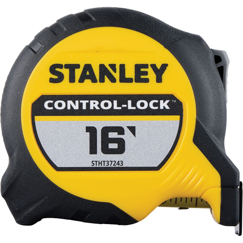 CONTROL-LOCK Tape Measure, 25 mm x 16', Imperial Graduations - Stanley Tools STHT37243
