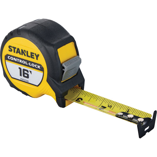 CONTROL-LOCK Tape Measure, 25 mm x 16', Imperial Graduations - Stanley Tools STHT37243