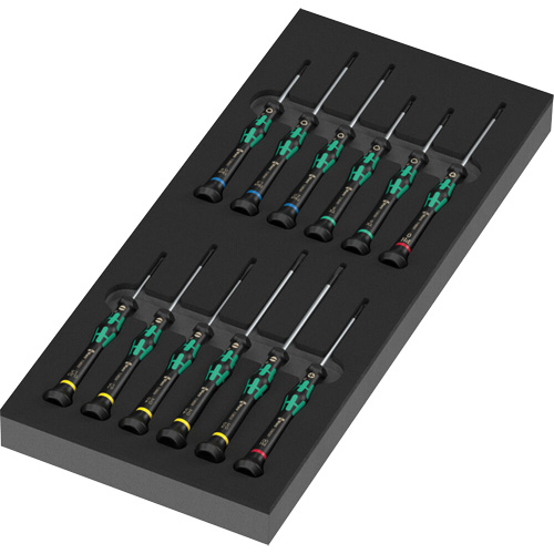 Insert en mousse pour jeu de tournevis Kraftform Micro 2, 13 m - Wera Tools 05150107001