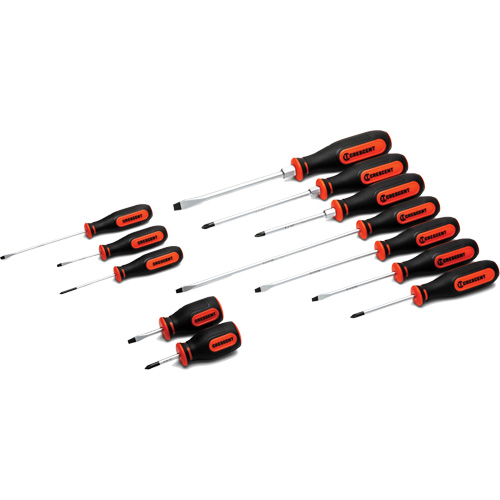 Jeu de tournevis &agrave; double mat&eacute;riaux, 12 m - Crescent CSDS12PCSET