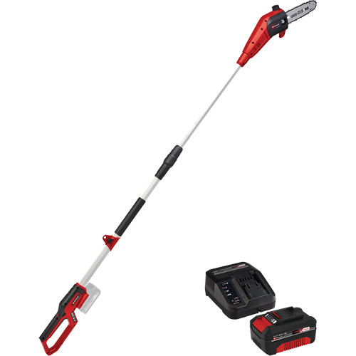 Scie &agrave; chaîne &agrave; perche sans fil avec batterie 4 Ah et ensemble de d&eacute;part de chargeur - Einhell 3410583/4512132