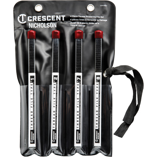 4-Piece Thread Restoring File Set, Square, 9" - Nicholson By Crescent CTFTRSET