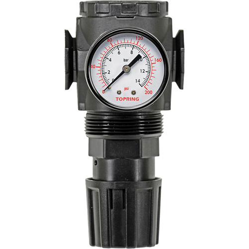 MODULAIR 300 Zinc Diaphragm Regulator, 3/8" NPT, 300 psi Max. PSI, In Line/Modular - Topring 50.330A