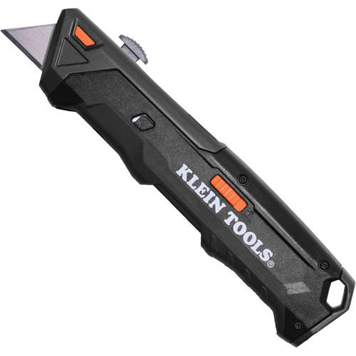 Couteau r&eacute;tractable &agrave; chargement automatique avec magasin de lames double face, Acier, Prise en Plastique - Klein Tools 44308
