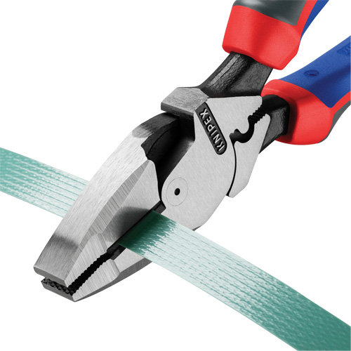 Pince pour monteurs de lignes &agrave; levier d&eacute;multipli&eacute;, type Nouvelle-Angleterre avec tire-fil, sertisseur et poign&eacute;e KNIPEXTEND - Knipex 09 12 240 SBA