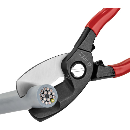 Cable Shears with Twin Cutting Edges, 8" - Knipex 95 11 200 SBA