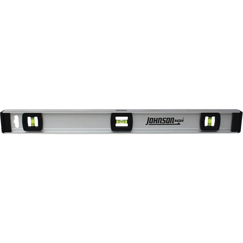 Contractor's Level with Rule, I-Beam, 2' L, Aluminum, 3, Non-Magnetic - Johnson 1300-2400