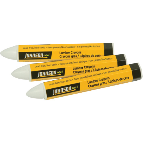 Crayons de marquage pour bois d'œuvre - Paquet de 3, Blanc, Marqueur - Johnson 40-0649