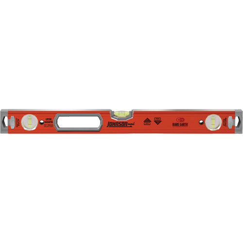 Niveau &agrave; caisson robuste, Boîte, 2' lo, Aluminium, 3, Magn&eacute;tique - Johnson 9550-2400