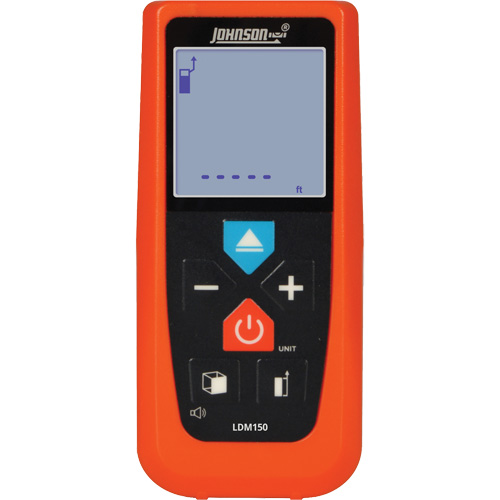 T&eacute;l&eacute;m&egrave;tre laser, 2" - 150' (5.08 cm - 45.72 m) Gamme de mesure, Num&eacute;rique (&eacute;lectronique) - Johnson LDM150