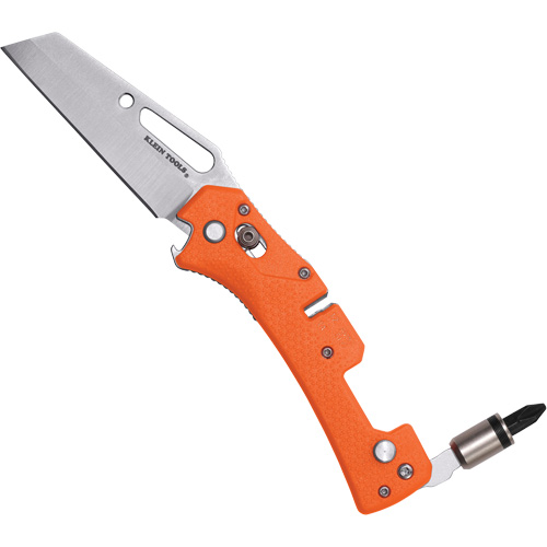 Electrician's Pocket Knife with Driver, 2-99/100" Blade, Stainless Steel Blade, Plastic Handle - Klein Tools 44056D