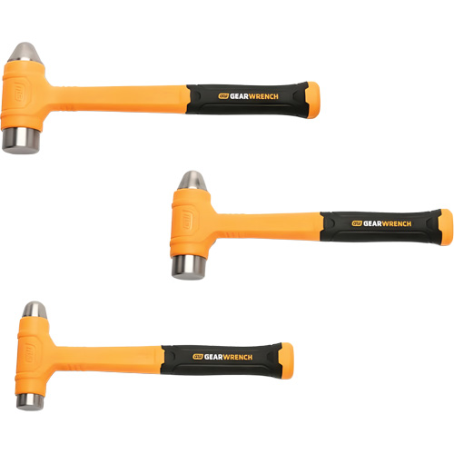 Jeu de marteaux &agrave; panne ronde anti-rebond, 3 morcea - Gearwrench GWH3PCDBBP
