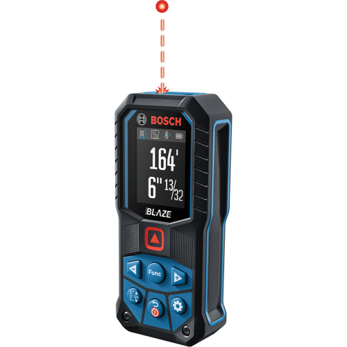 T&eacute;l&eacute;m&egrave;tre laser rouge connect&eacute; BLAZE, 0.0' - 165' (0.0 m - 50,2 m) Gamme de mesure, Num&eacute;rique (&eacute;lectronique) - Bosch GLM165-27C