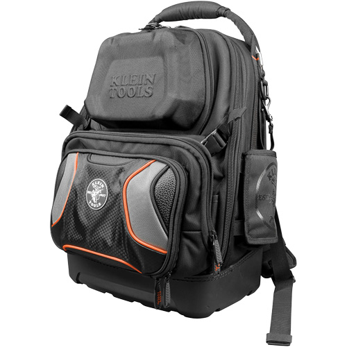 Sac &agrave; outils dorsal Tradesman Pro Tool Master, 11" lo x 13-1/2" la, Noir/Gris/Orange, Polyester - Klein Tools 55485