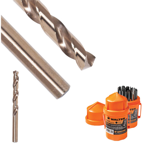 Foret court SST+, Acier rapide, 21/64", 4-5/8" lo, 2-15/16" Cannelure, 135° Angle - Walter Technologies Pour Surface 01A521
