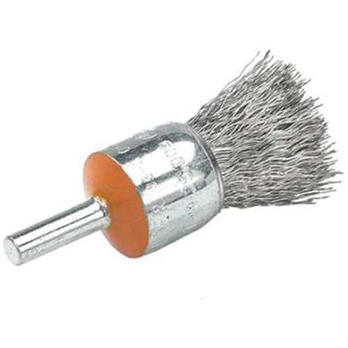 Brosses mont&eacute;es &agrave; fils cr&ecirc;p&eacute;s, 1/2", Fils 0,01", Tige 1/4" - Walter Technologies Pour Surface 13C003