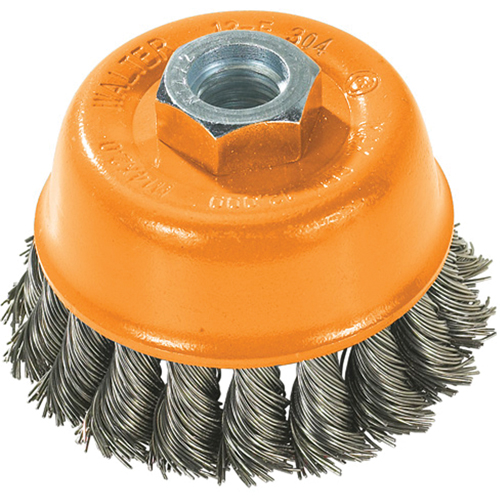Wire Cup Brush, 3" Dia. x 5/8"-11 Arbor - Walter Surface Technologies 13F304