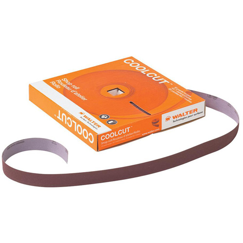 Papier abrasif manuel Coolcut, Oxyde d'aluminium, 2" la x 150' lo, Grain P240 - Walter Technologies Pour Surface 14C324