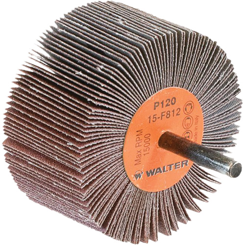 Disques &agrave; lamelles - Meules &agrave; lamelles Coolcut, Oxyde d'aluminium, Grain 120, 3" x 1-1/2" x 1/4" - Walter Technologies Pour Surface 15F812