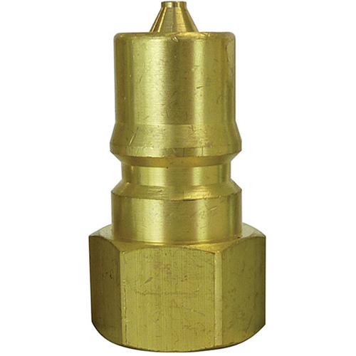 Hydraulic Quick Coupler Plug, 3/8" Dia., Brass - Topring 29.163