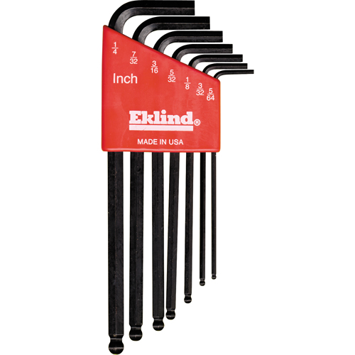 Balldrive L-Style Hex Key Set, 7 Pcs. - Eklind 13207