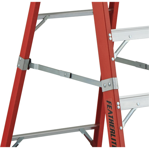 Industrial Extra Heavy-Duty Platform Stepladder (6500 AA Series), 10', 375 lbs. Cap. - Featherlite 6510-AA