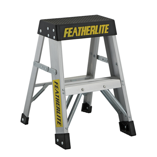 Industrial Extra Heavy-Duty Step Stool/Ladders, 2', Aluminum, 300 lbs. Capacity, Type 1A - Featherlite 3402